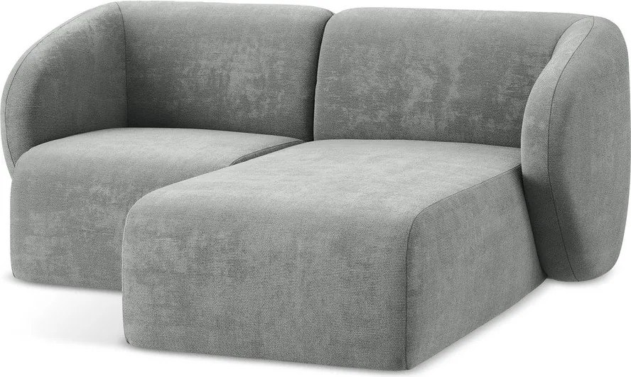 Сив шенилов ъглов диван (десен ъгъл) Lani – Makamii