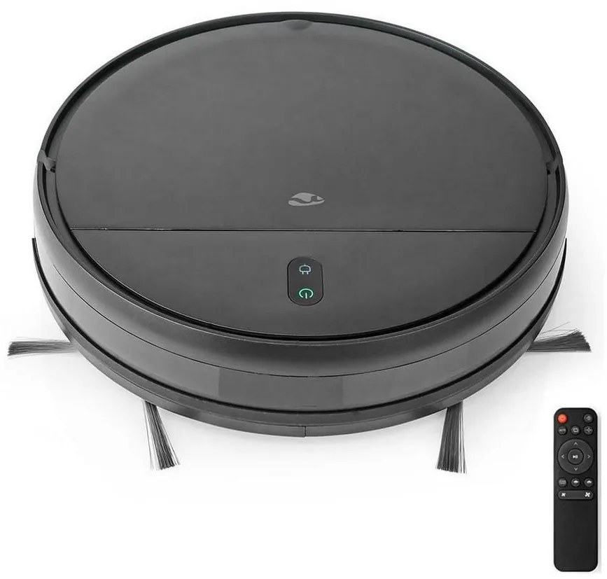 Nedis WIFIVCR001CBK - Умен робот прахосмукачка с моп, Wi-Fi, черен + DO