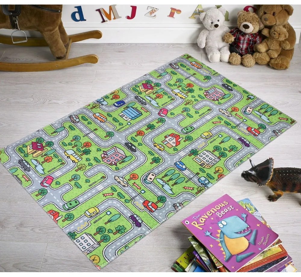 Зелен детски килим 120x180 cm Green Neighborhood – Vitaus
