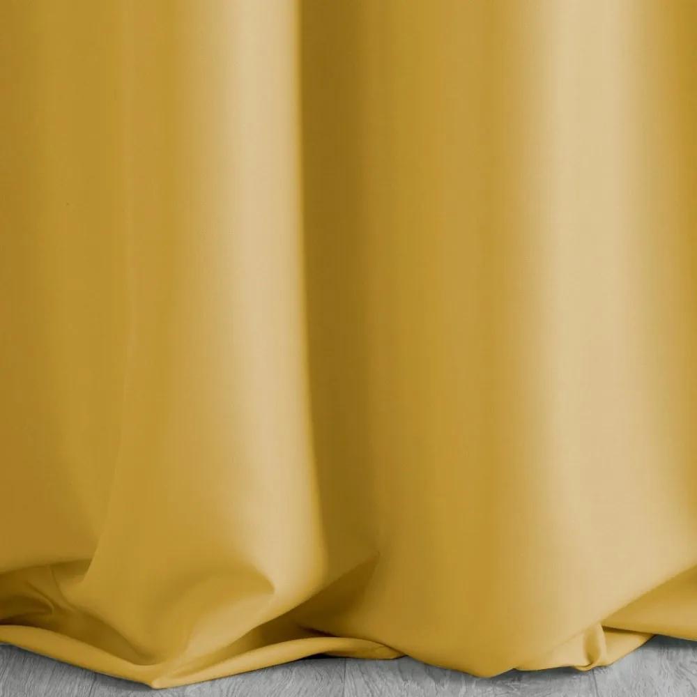 Декоративно перде в жълто с халки 140 х 250 см