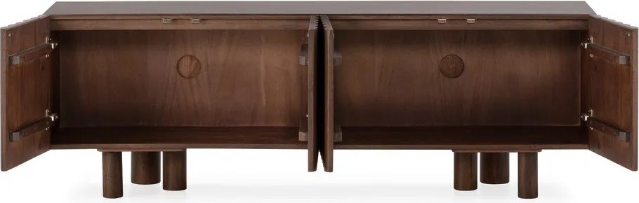 Кафява маса за телевизор от масивно манго 160x55x40 cm Tamira – MOME