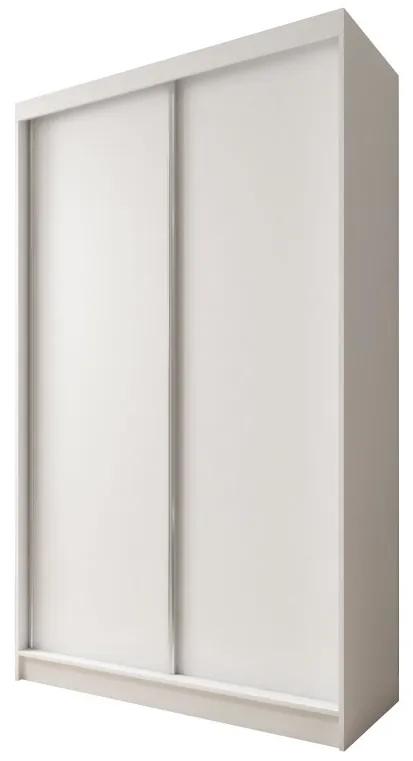 Гардероб с плъзгащи врати  GALAN, 120x216x61, бял