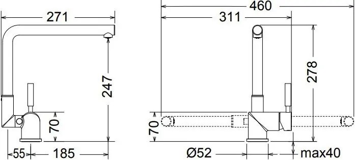 Смесител за кухня Τech La Torre-Бронз