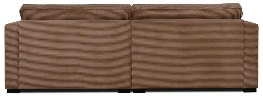 Светлокафяв диван от рипсено кадифе 236 cm Mobby – Scandic