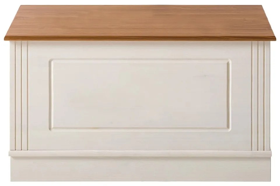 Бяла ракла от масивен бор 80x45 cm Anita – Støraa