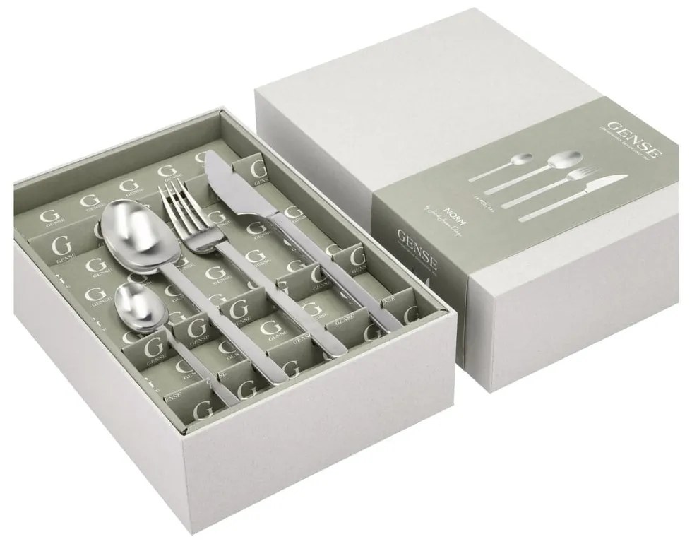 Прибори за хранене от неръждаема стомана в сребрист цвят 16 бр. Norm – Gense