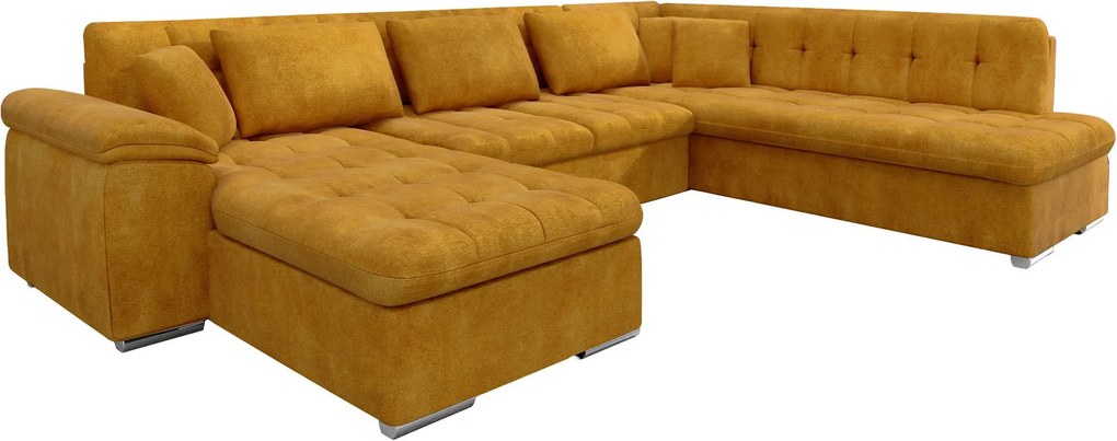 Ъглов диван Niko-горчица-ляв