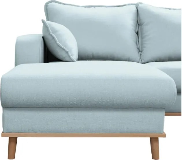 Светлосин ъглов диван (ляв ъгъл) Beata - Ropez