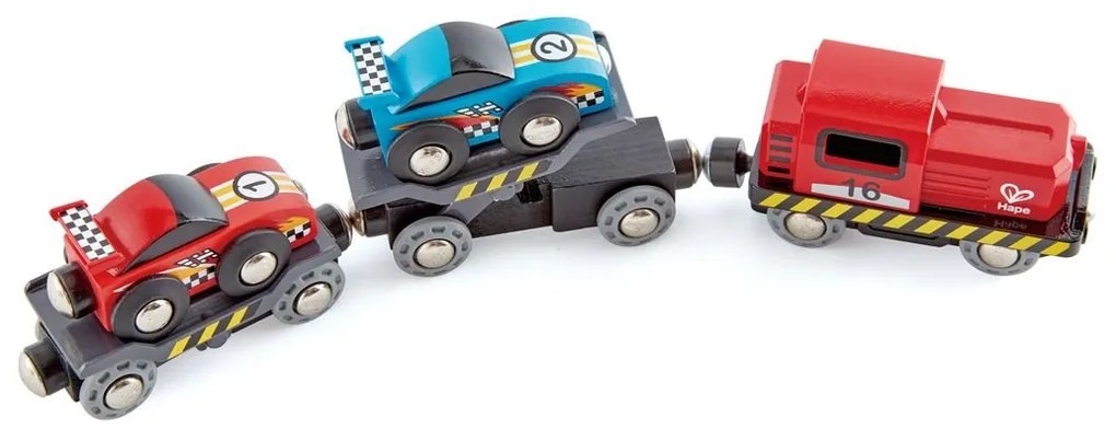 Hape - Дървено влакче автовоз H3735