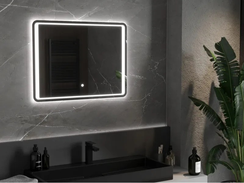 Mexen Zusa осветено огледало за баня 80 x 60 см, LED 6000K, анти-пара - 9808-080-060-611-00