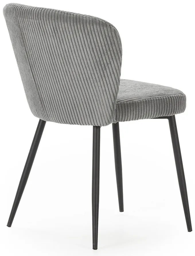 Сиви велурени трапезни столове в комплект 4 бр. Megan – Marckeric