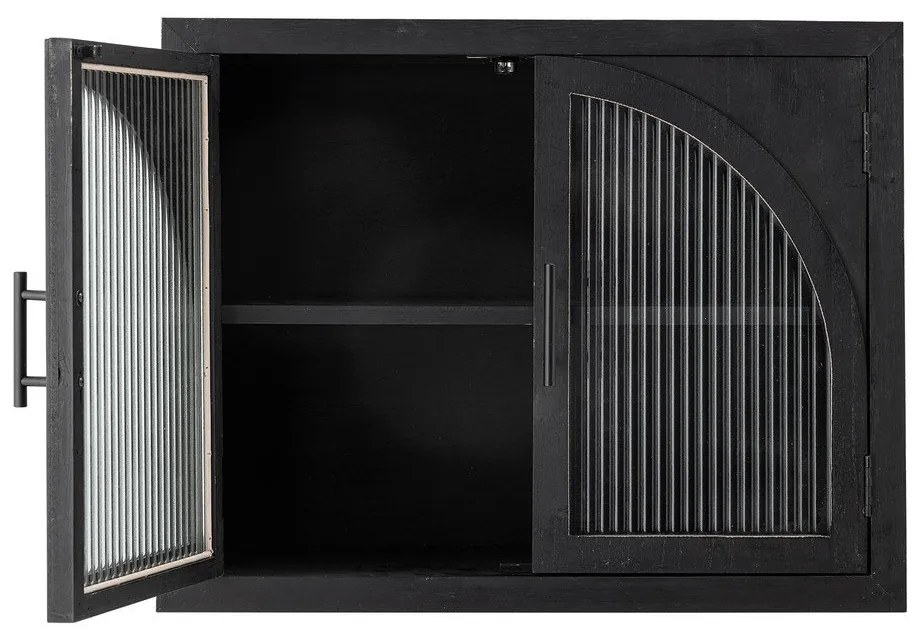 Черна висяща витрина от масивна ела 62x49x23 cm Lario – Bloomingville