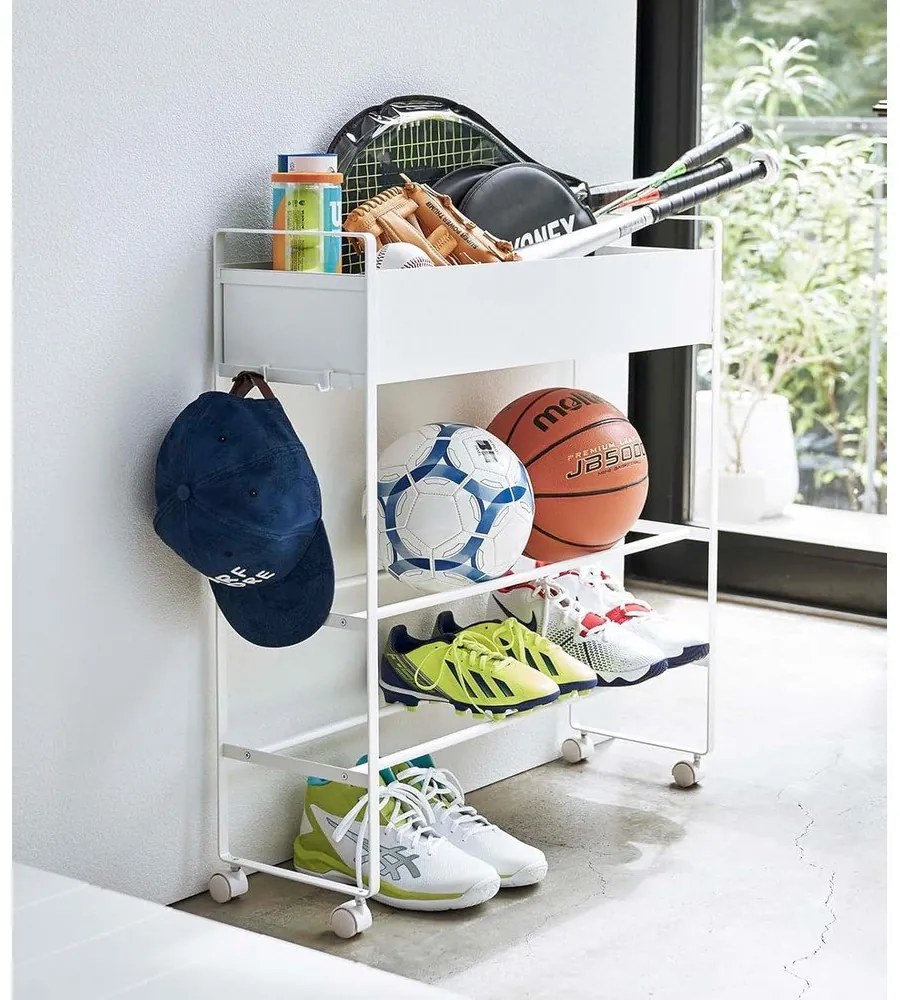 Бяла метална стойка за детски обувки 74,5x74,5x22 cm Tower – YAMAZAKI