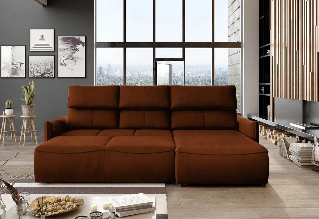 Ъглов диван Merlyn-Right-Orange