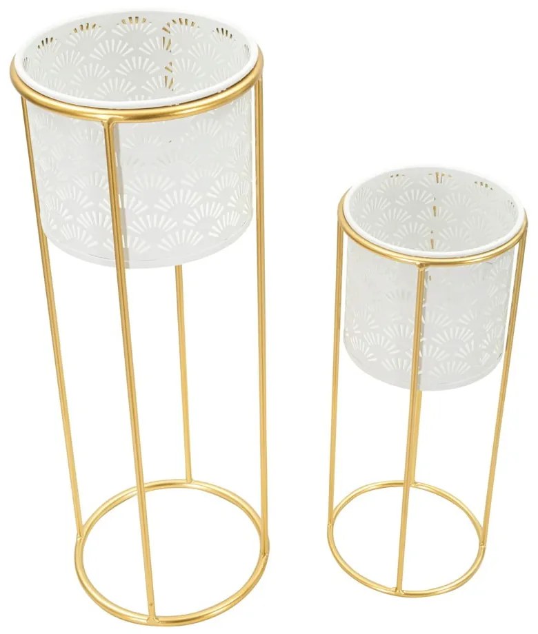 Метални стойки за цветя 2 бр. ø 17 cm (височина 46 cm) Whity – Mauro Ferretti