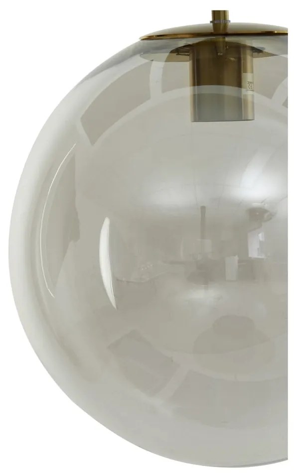 Висящо осветително тяло бронзово със стъклен абажур ø 30 cm Medina – Light &amp; Living