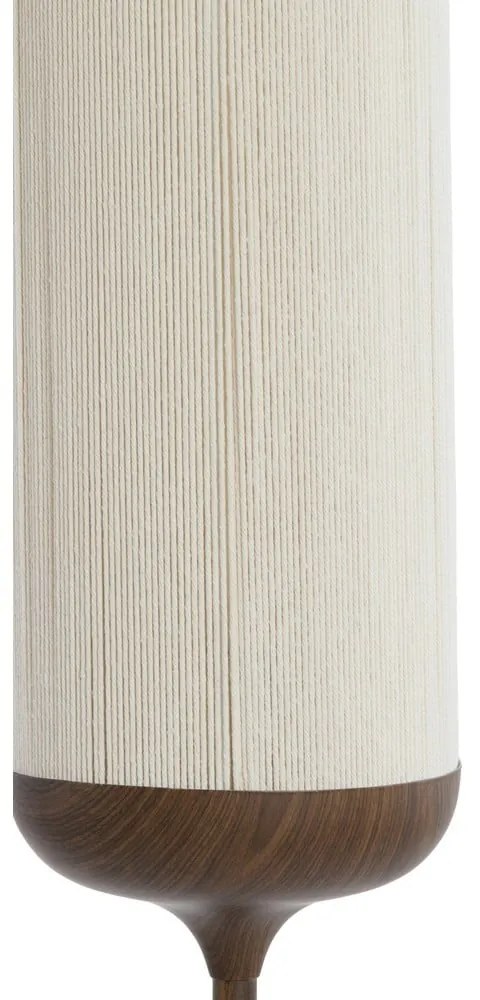 Тъмнокафява подова лампа с текстилен абажур (височина 159 cm) Dania – Light & Living