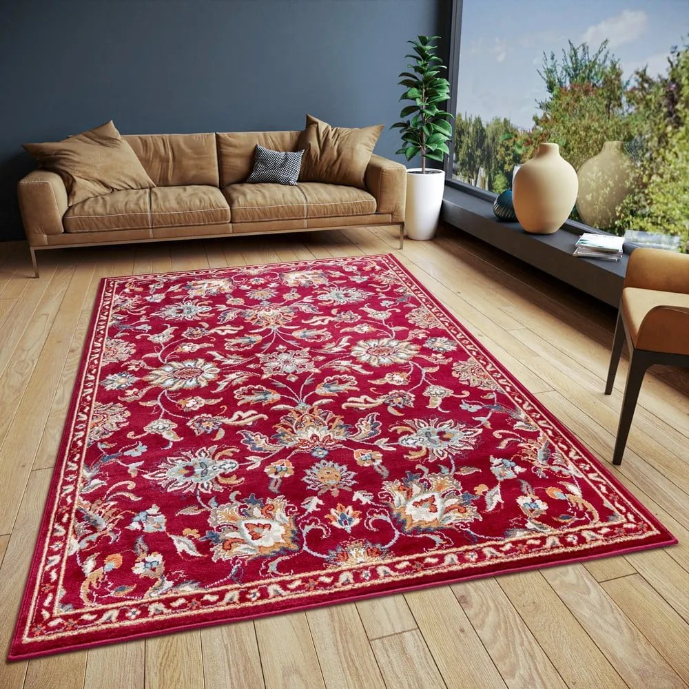 Червен килим 140x200 cm Orient Caracci - Hanse Home