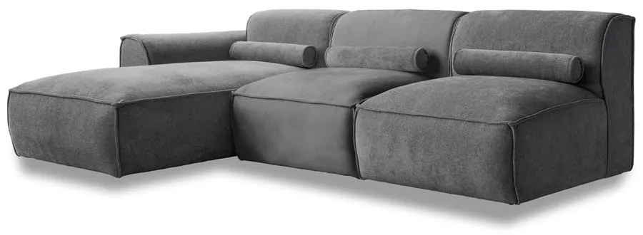 Сив ъглов диван (ляв ъгъл) Flex Felix – Miuform