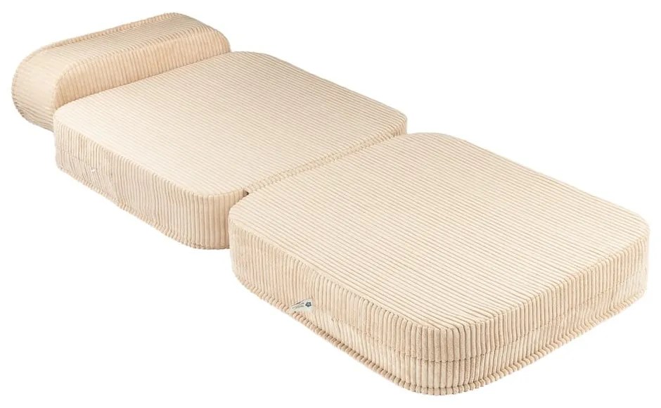 Светлокафяв детски стол от рипсено кадифе Flip – Wigiwama