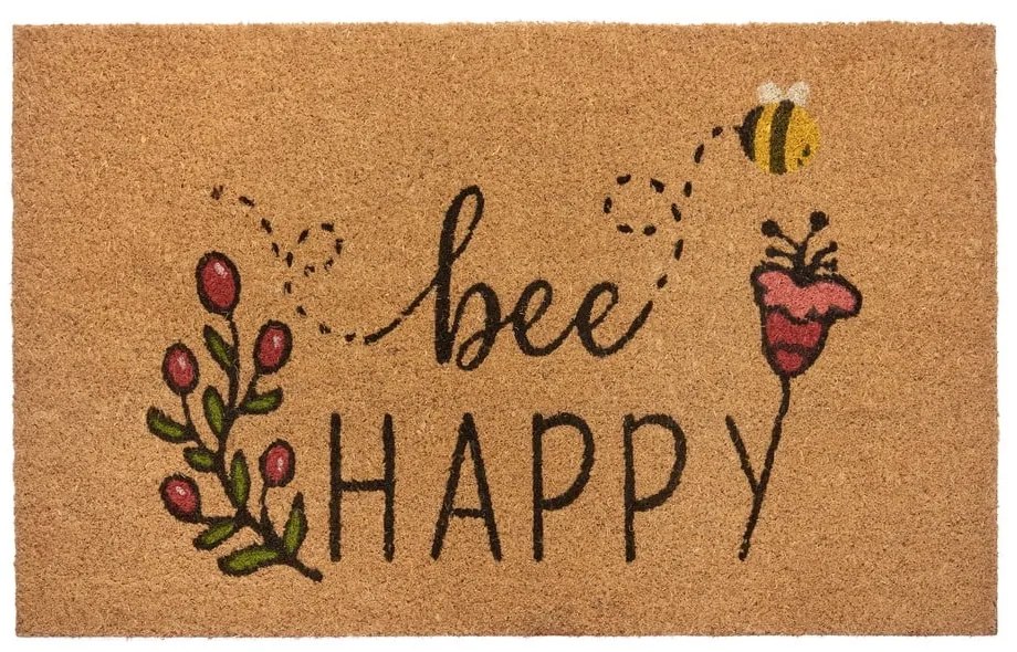 Изтривалка от кокосови влакна 75x45 cm Bee Happy - Hanse Home
