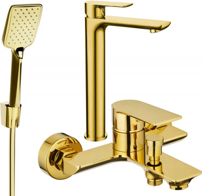 Mexen Alfa R62 комплект за вана, златен - 745713R62-50