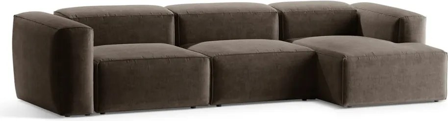 Кафяв ъглов диван (десен ъгъл) Bergamo – Cosmopolitan Design