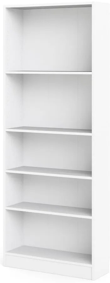 Бял шкаф за книги 79x203 cm Basic - Tvilum