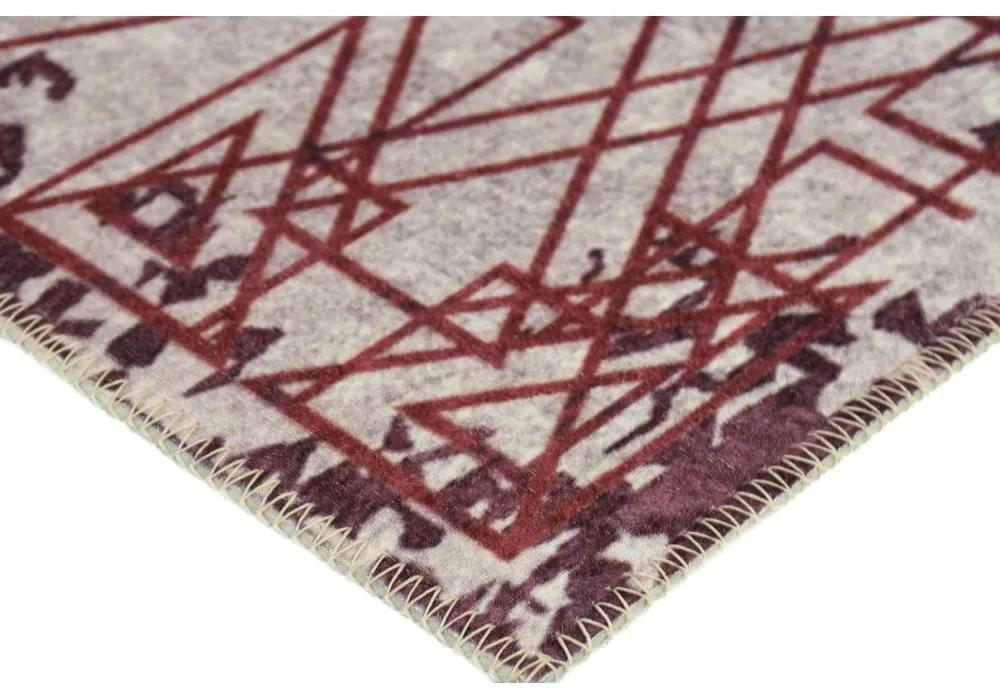 Червен и кремав миещ се килим 230x160 cm - Vitaus