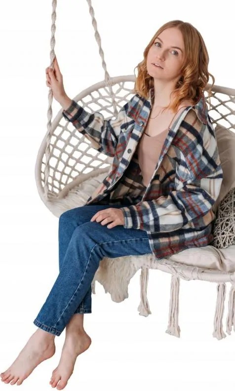 Висяща люлка с щъркелово гнездо в бежово