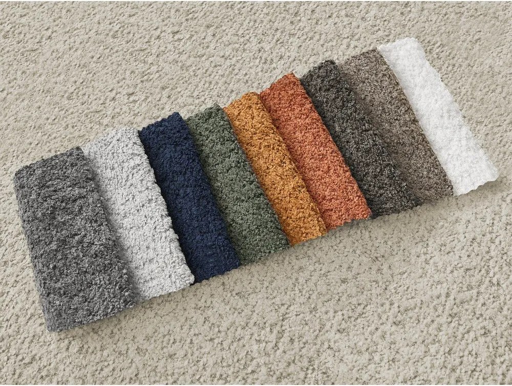 Бежов сгъваем/с място за съхранение ъглов диван от прежда с примки от букле (десен ъгъл) Montaigne – Bobochic Paris