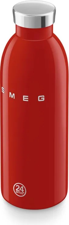 Термо бутилка SMEG Clima 50's Style WBF01RD, 500 мл, Херметично затваряне, Двустенна, Неръждаема стомана 18/8, Червен