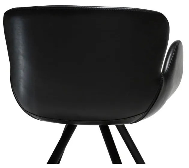 Черен тапициран трапезен стол с подлакътници Gaia – DAN-FORM Denmark