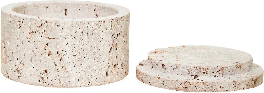 Декоративна каменна кутия за съхранение в естествен цвят ø 14x8 cm Tibor – Premier Housewares