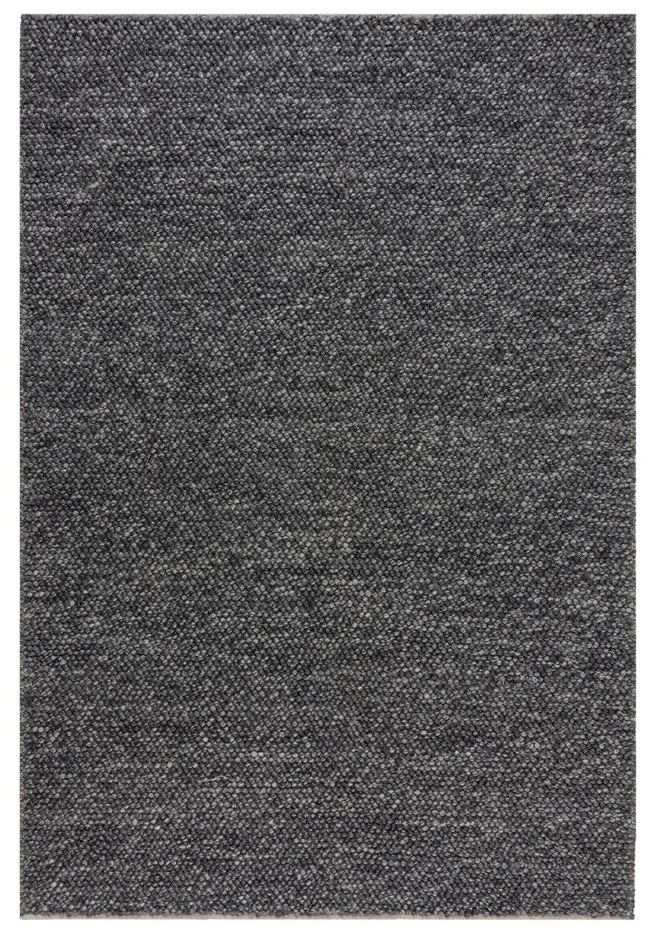 Тъмносив ръчно изработен килим със смес от вълна 160x230 cm Minerals – Flair Rugs
