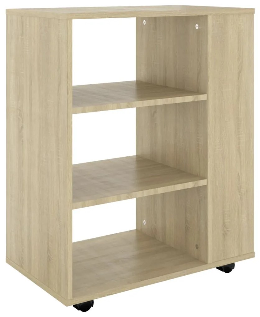 808452 vidaXL Подвижен шкаф, дъб сонома, 60x35x75 см, инженерно дърво