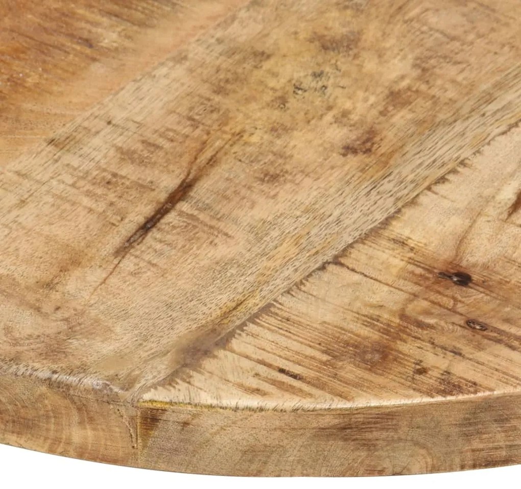 286004 vidaXL Плот за маса, мангово дърво масив, кръгъл, 25-27 мм, 40 cм