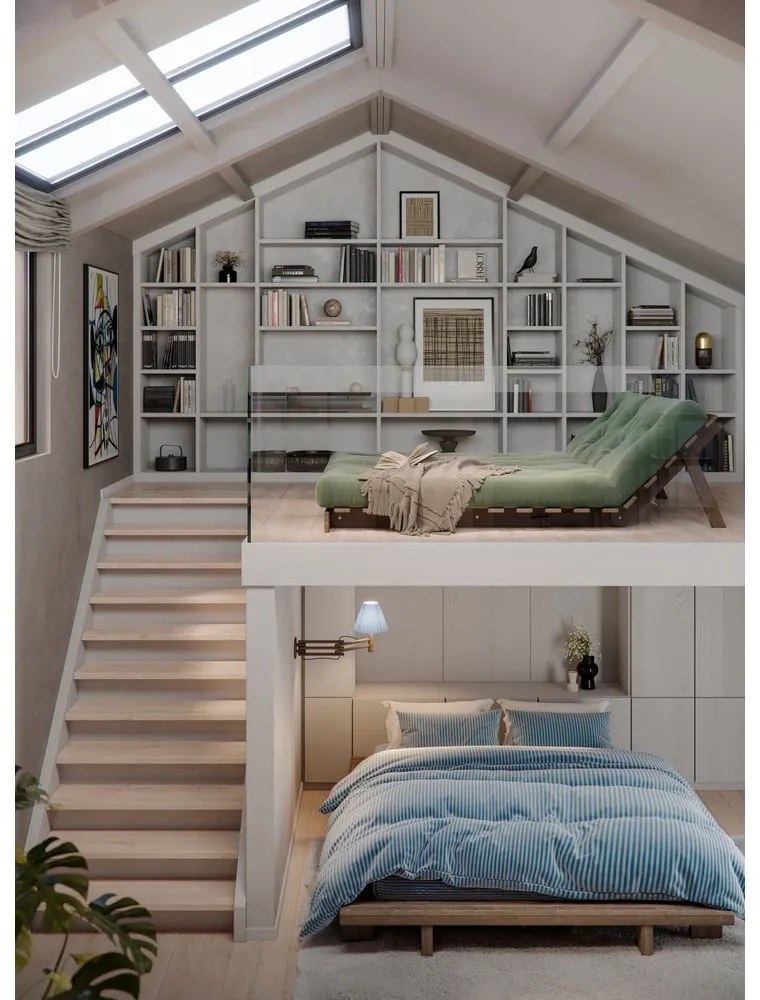 Бял разтегателен диван 160 cm Roots - Karup Design