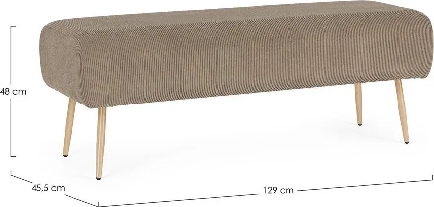 Кафяво-сива подплатена пейка Olga – Bizzotto