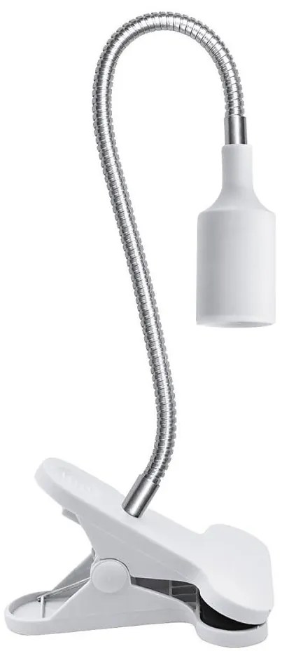 Гъвкава настолна лампа с клипс PLANTY 1xE27/30W/230V бяла