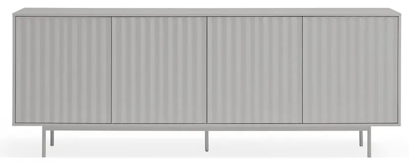 Сив нисък скрин 211x80 cm Sierra – Teulat