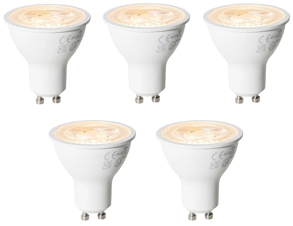Комплект от 5 GU10 3-степенни димируеми LED крушки 6W 430 lm 2000 - 6000K