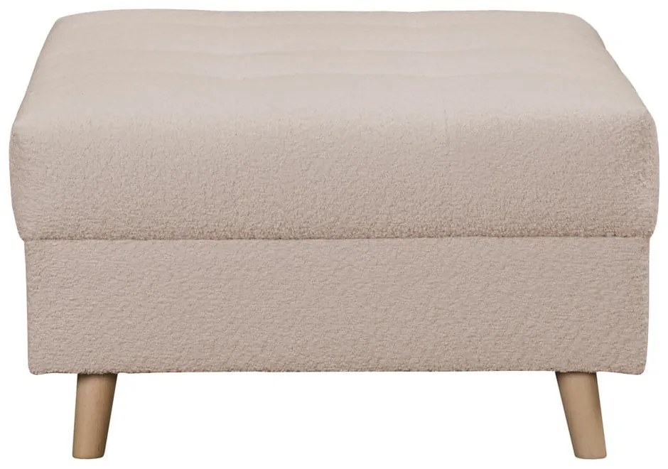 Бежова табуретка от плат bouclé Ariella - Ropez