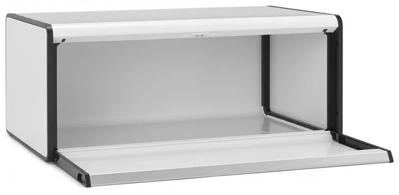 Кутия за хляб Brabantia Fall Front 1003246, 18 л, 46.5х25 см, Стенен монтаж, Без пръстови отпечатъци, Бял