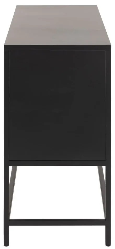 Черен метален нисък скрин 125x75 cm Newcastle – Actona