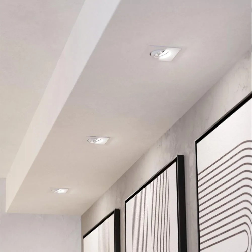 Eglo 902328-КОМПЛЕКТ 3xLED Вградено таванно осветително тяло SALICETO LED/6,4W/230V 8,8x8,8cm бяло