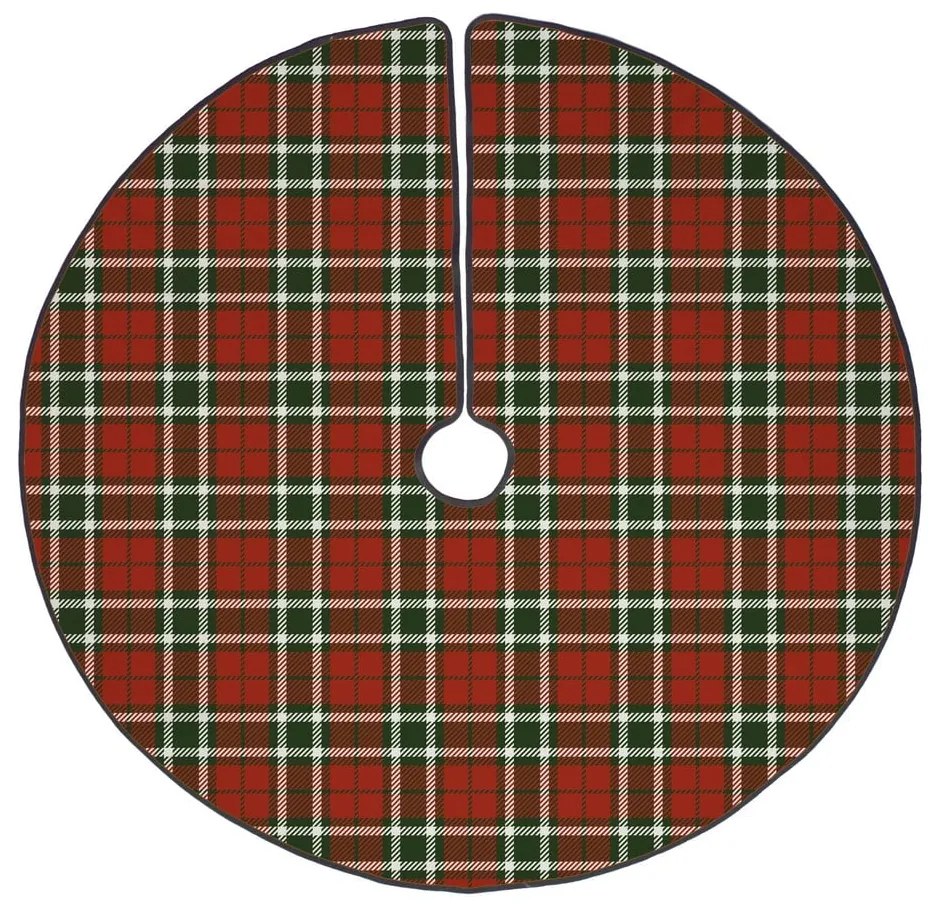 Червен памучен кръгъл килим за под елха, подходящ за пране ø 133 cm Classic and Checkered – Butter Kings