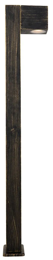 Индустриална стоеща лампа за външно ползване антично злато 80 см IP44 - Baleno