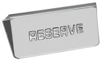 Иноксова табелка "RESERVE" 12x6см BR(MI02) - Horecano