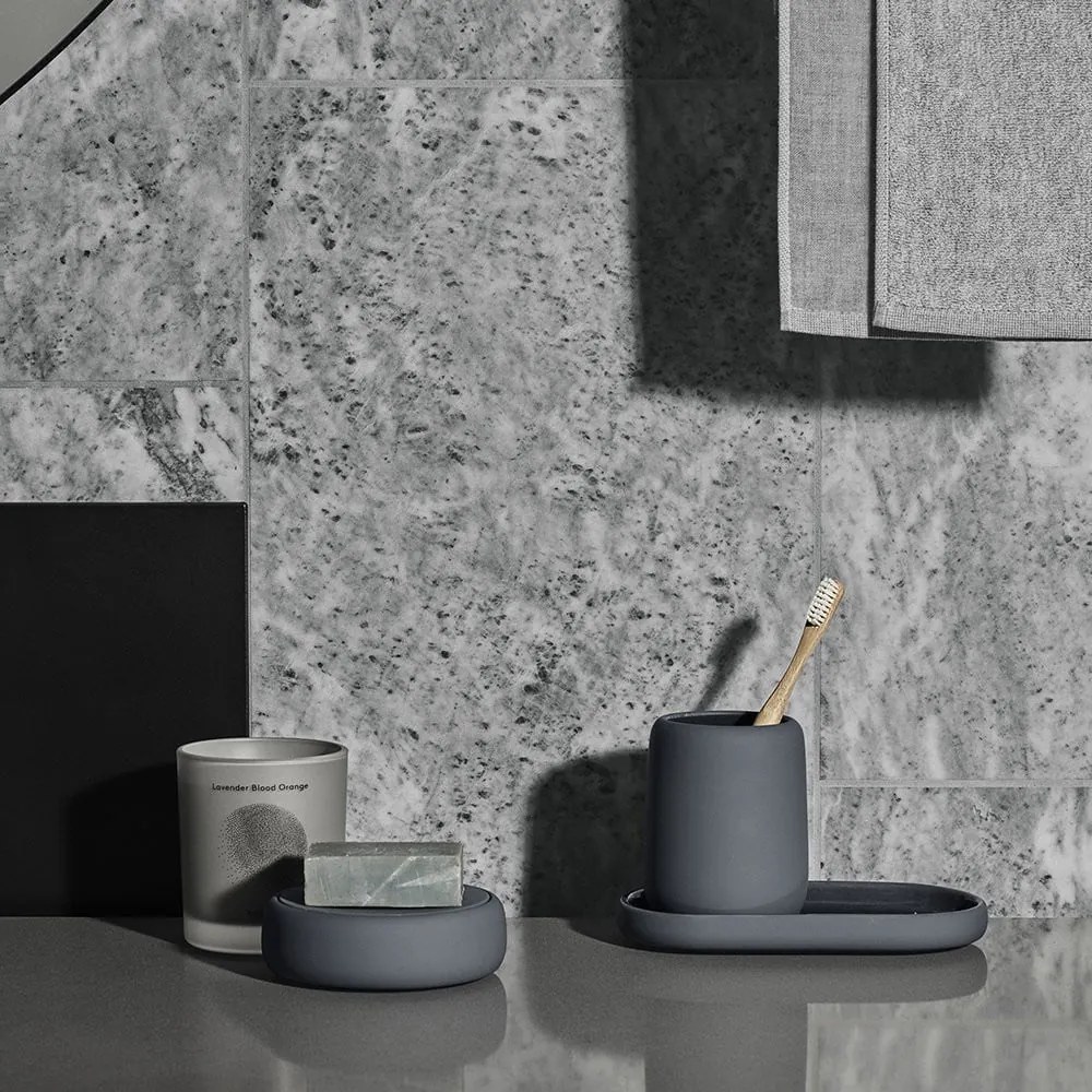 Сиво-черна чаша за четка за зъби Sono - Blomus